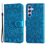 Samsung Galaxy M54 5G / F54 5G PU-läderfodral med stativ och solrostryck, plånboksfodral