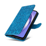 Samsung Galaxy M54 5G / F54 5G PU-läderfodral med stativ och solrostryck, plånboksfodral