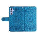 Samsung Galaxy M54 5G / F54 5G PU-läderfodral med stativ och solrostryck, plånboksfodral