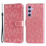 Samsung Galaxy M54 5G / F54 5G PU-läderfodral med stativ och solrostryck, plånboksfodral