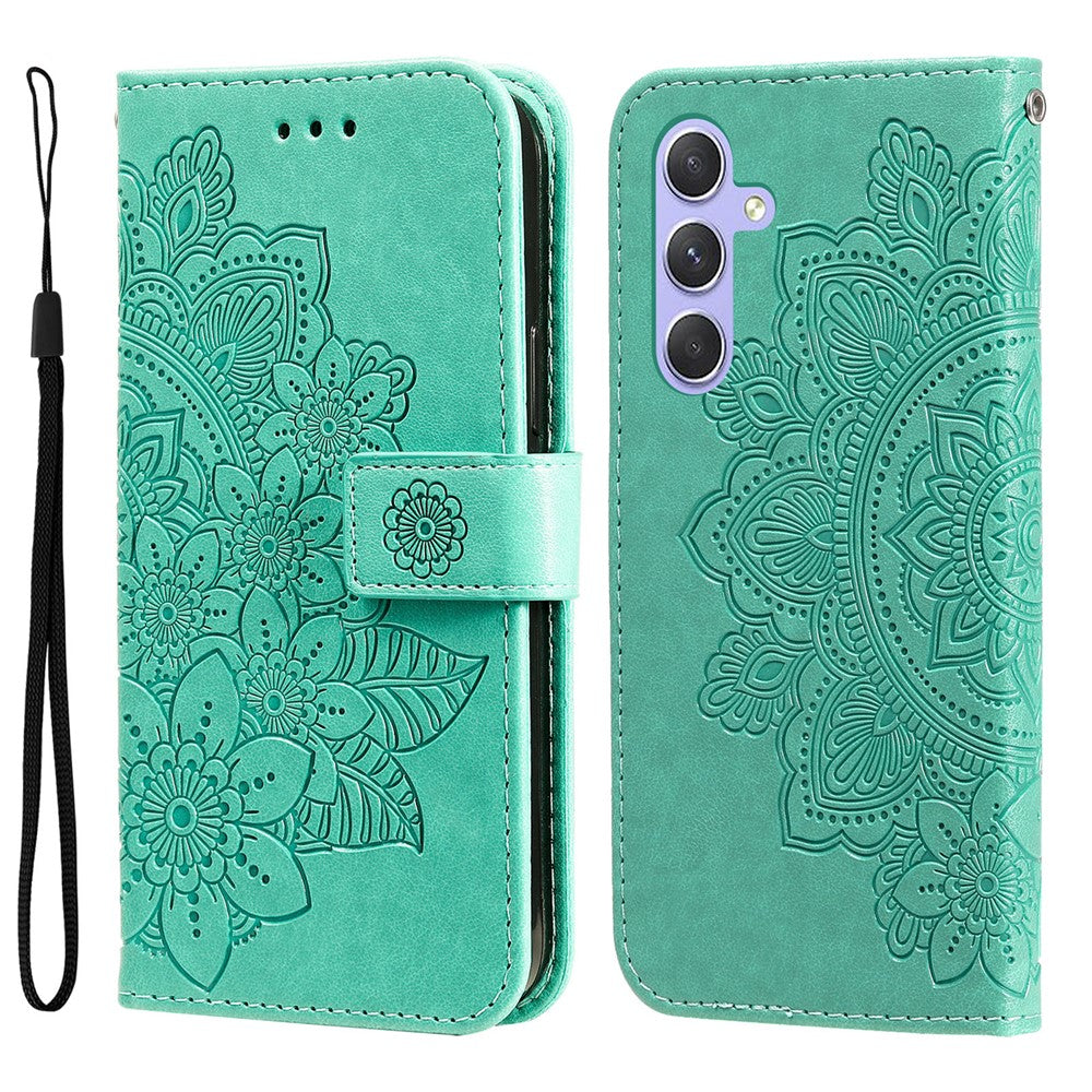 For Samsung Galaxy M54 5G / F54 5G Case Floral Pattern PU Leather Wallet Stand Phone Cover