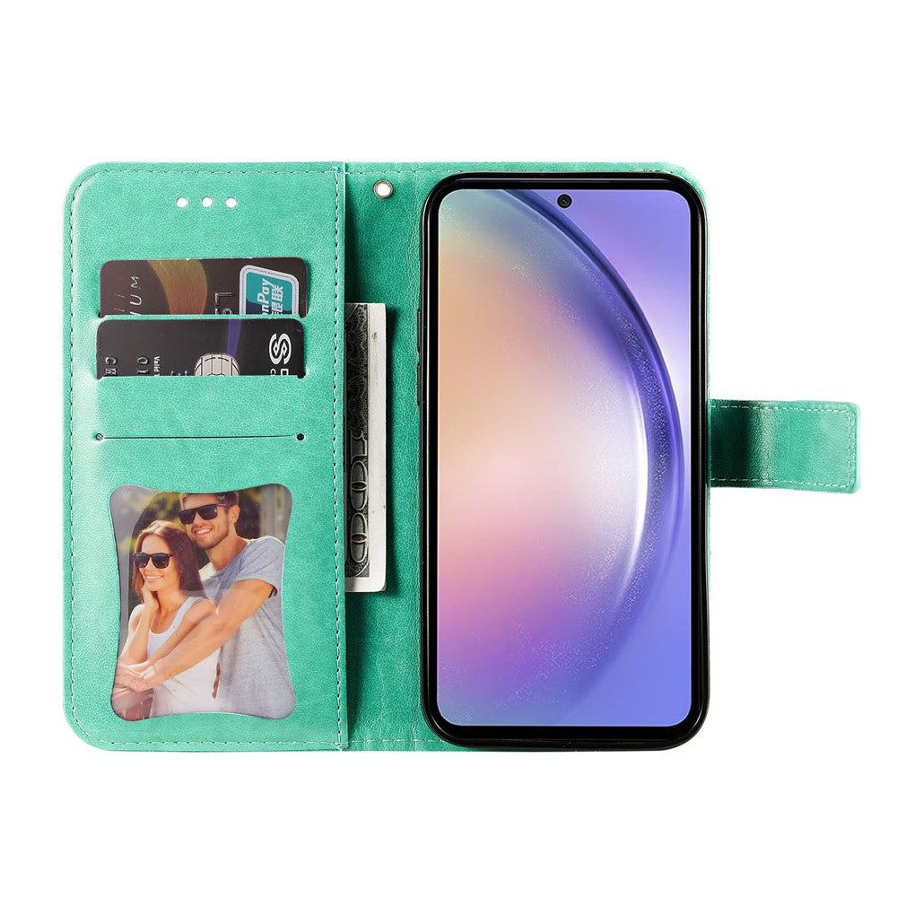 For Samsung Galaxy M54 5G / F54 5G Case Floral Pattern PU Leather Wallet Stand Phone Cover