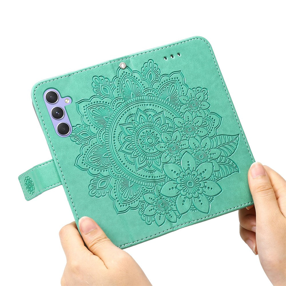 For Samsung Galaxy M54 5G / F54 5G Case Floral Pattern PU Leather Wallet Stand Phone Cover