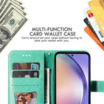 For Samsung Galaxy M54 5G / F54 5G Case Floral Pattern PU Leather Wallet Stand Phone Cover