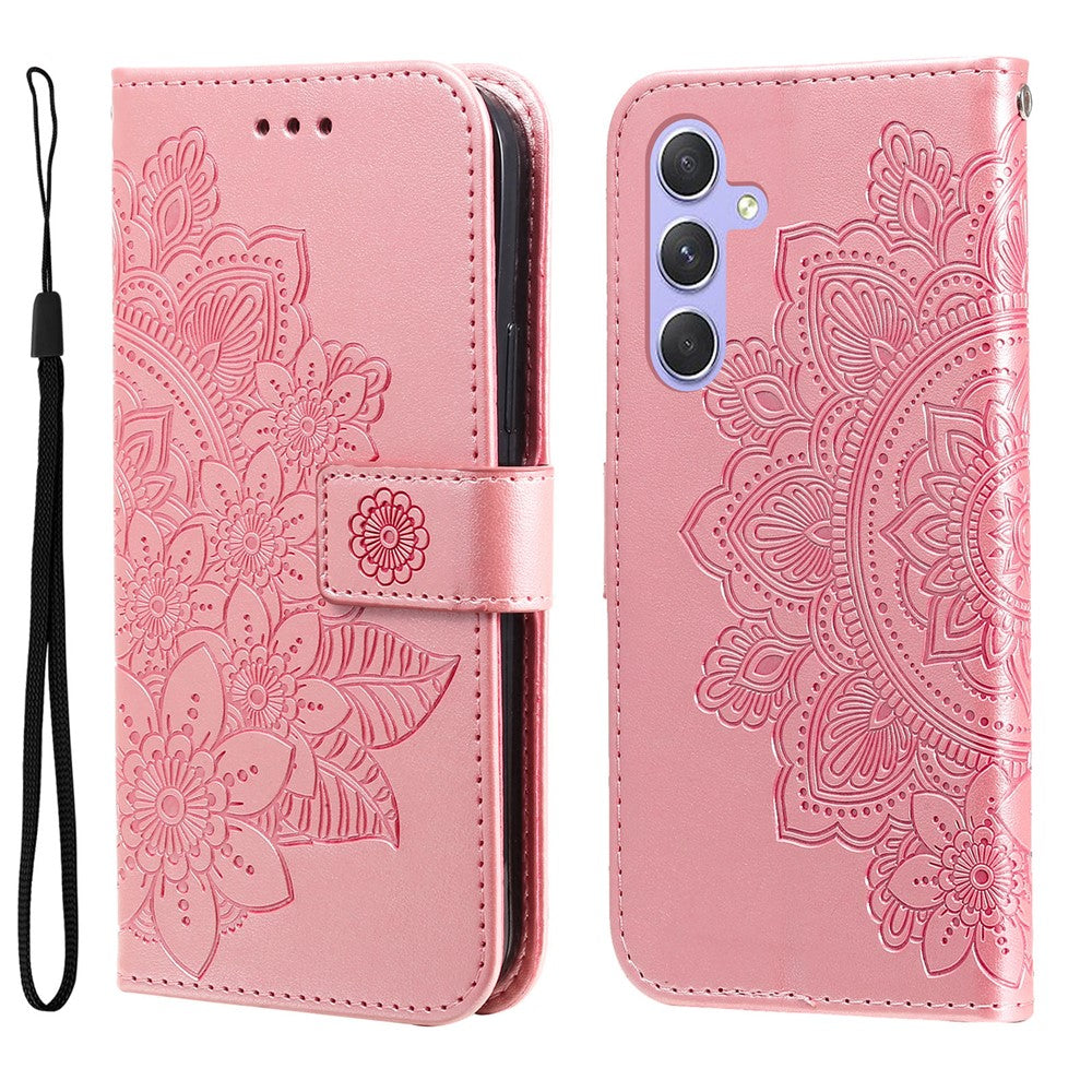 For Samsung Galaxy M54 5G / F54 5G Case Floral Pattern PU Leather Wallet Stand Phone Cover