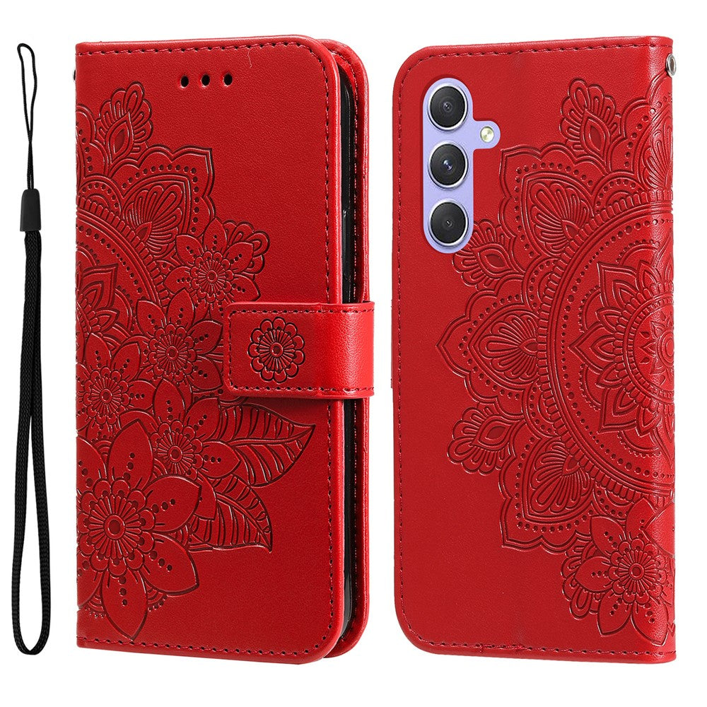 For Samsung Galaxy M54 5G / F54 5G Case Floral Pattern PU Leather Wallet Stand Phone Cover