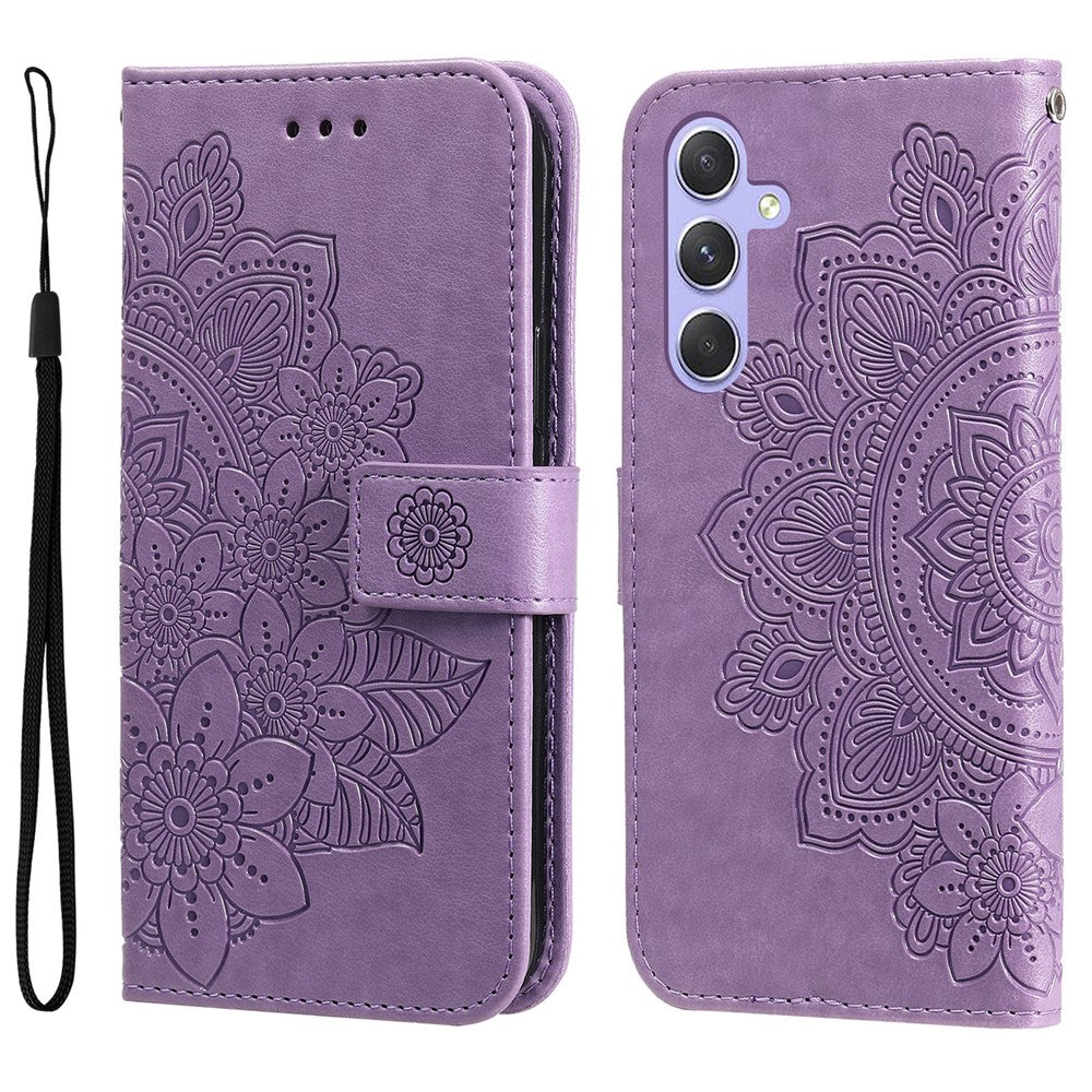 For Samsung Galaxy M54 5G / F54 5G Case Floral Pattern PU Leather Wallet Stand Phone Cover