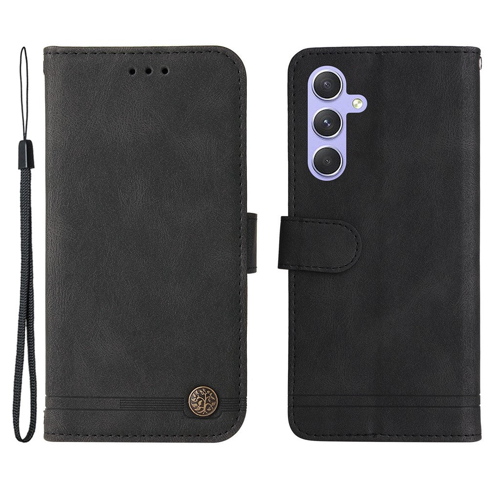 For Samsung Galaxy M54 5G / F54 5G Leather Wallet Cases Skin Touch Phone Cover Stand with Strap