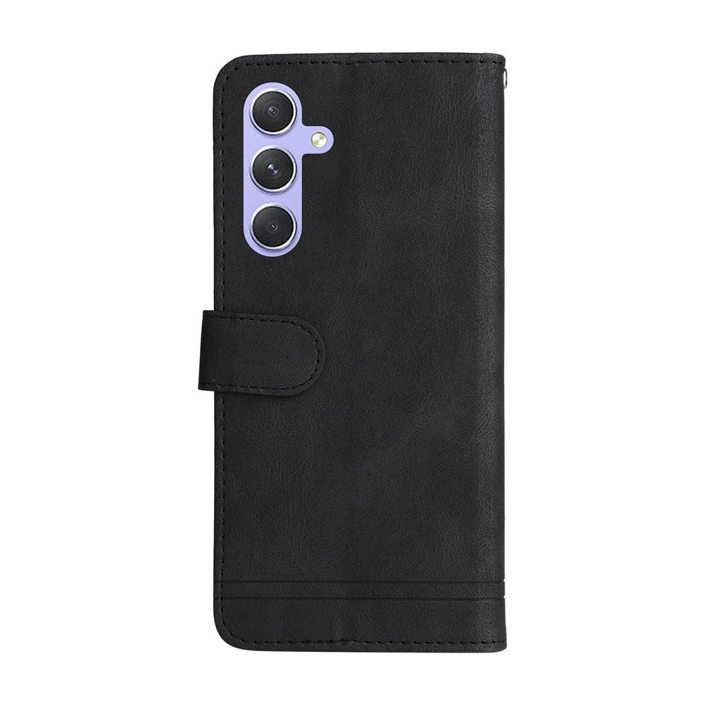 For Samsung Galaxy M54 5G / F54 5G Leather Wallet Cases Skin Touch Phone Cover Stand with Strap