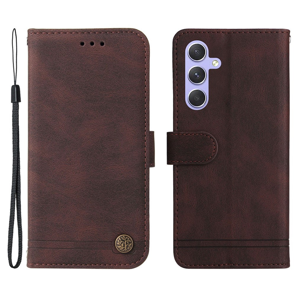For Samsung Galaxy M54 5G / F54 5G Leather Wallet Cases Skin Touch Phone Cover Stand with Strap