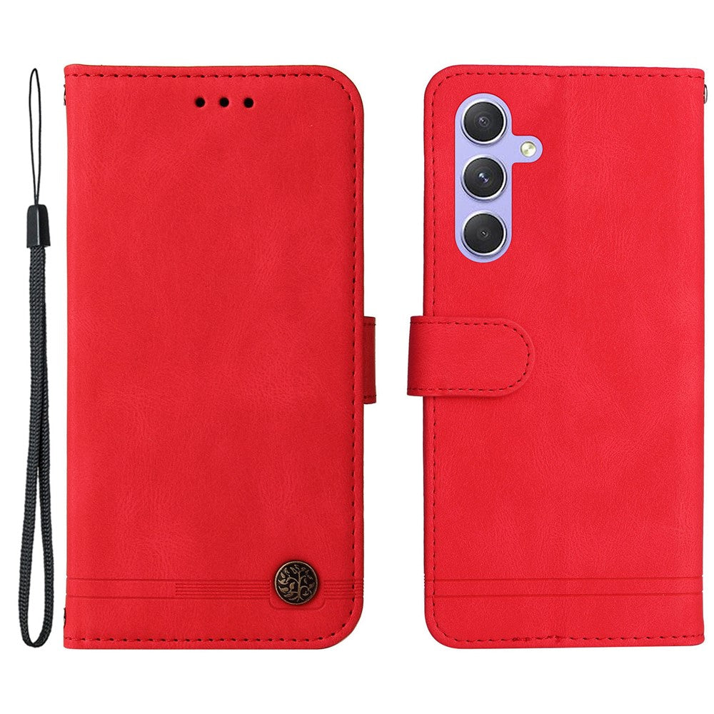 For Samsung Galaxy M54 5G / F54 5G Leather Wallet Cases Skin Touch Phone Cover Stand with Strap