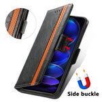 CASENEO 002 Series For Xiaomi Redmi Note 12 Pro+ 5G Splicing PU Leather Stand Cover Wallet RFID Blocking Phone Case