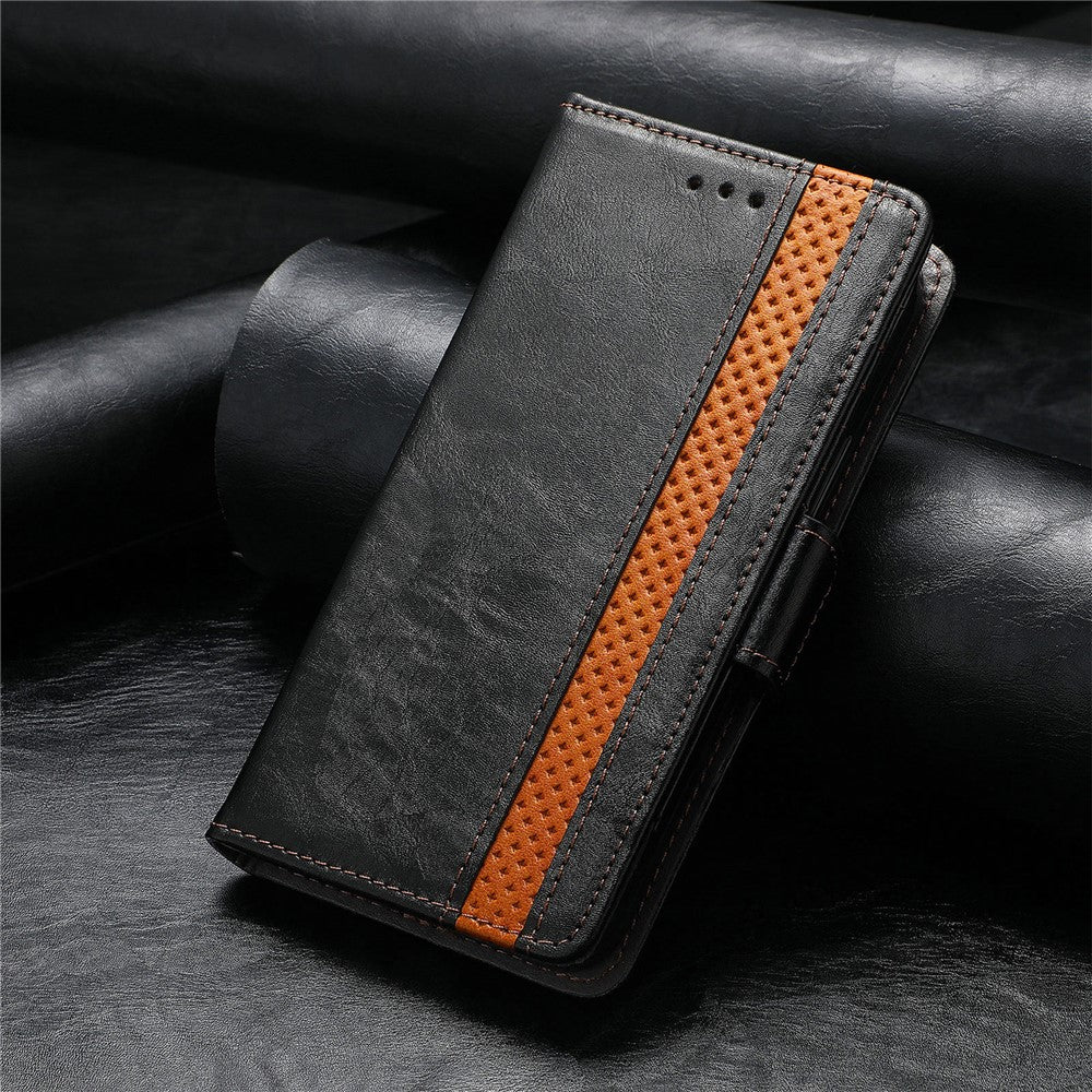 CASENEO 002 Series For Xiaomi Redmi Note 12 Pro+ 5G Splicing PU Leather Stand Cover Wallet RFID Blocking Phone Case