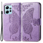 Xiaomi Redmi Note 12 4G PU-läderfodral med stativ, fjärilstryck, vikbart plånboksfodral