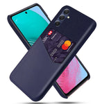 For Samsung Galaxy A24 4G (162.1 x 77.6 x 8.3mm) Card Holder Phone Case Cloth Texture Leather Coated PC Back Cover