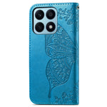 For Honor X8a 4G PU Leather Phone Case Stand Wallet Butterfly Imprinted Flip Cover