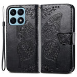 For Honor X8a 4G PU Leather Phone Case Stand Wallet Butterfly Imprinted Flip Cover