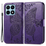 For Honor X8a 4G PU Leather Phone Case Stand Wallet Butterfly Imprinted Flip Cover