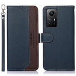 KHAZNEH Wallet Cover for Xiaomi Redmi Note 12S 4G Litchi Texture RFID Blocking Leather Phone Stand Case