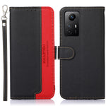 KHAZNEH Plånboksfodral för Xiaomi Redmi Note 12S 4G Litchitextur RFID-blockerande läderfodral för mobil