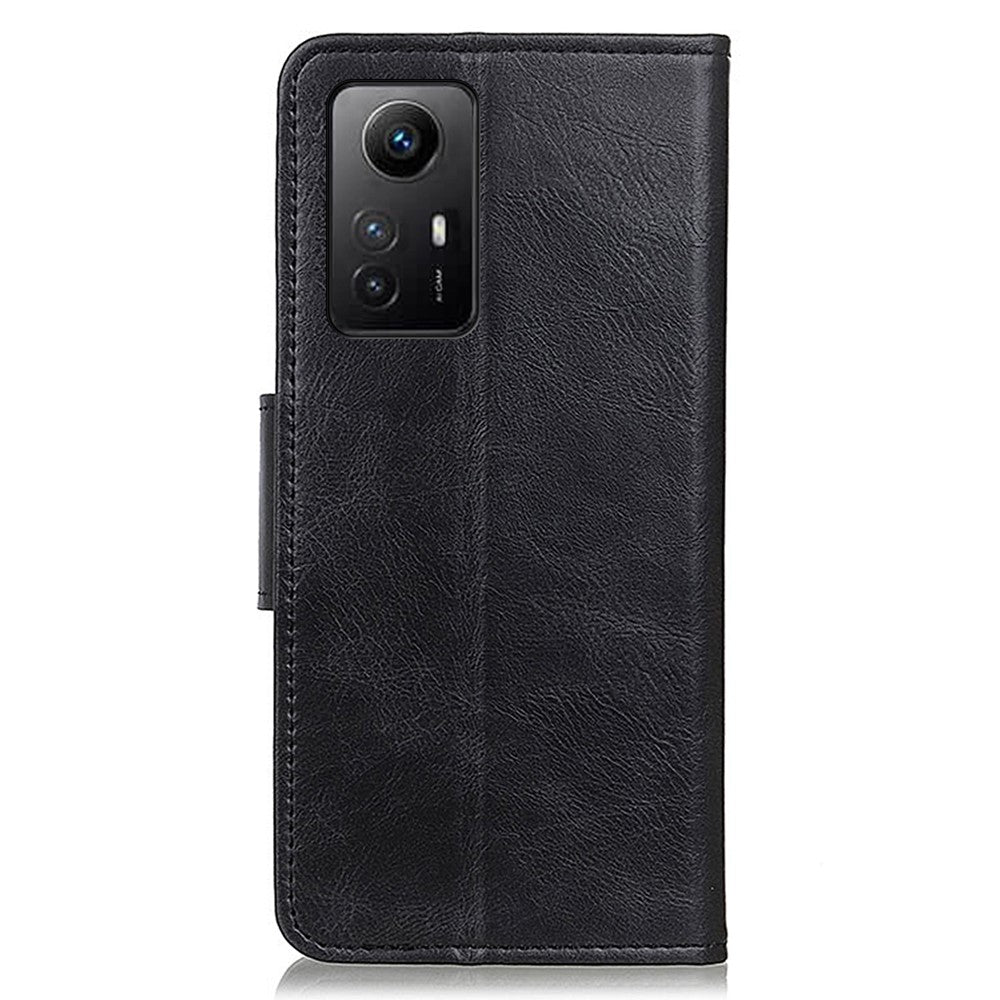 Protective Shell for Xiaomi Redmi Note 12S 4G Crazy Horse Texture Leather Wallet Case with Stand
