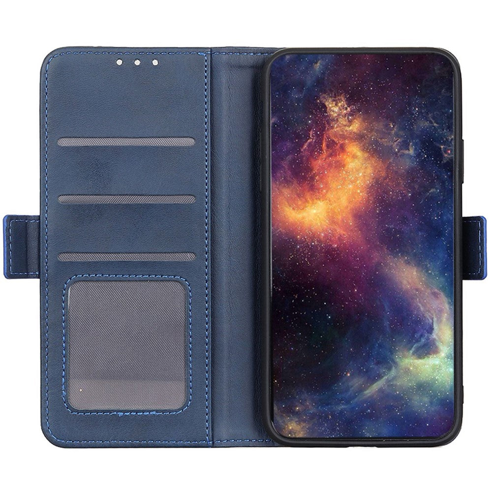 Anti-drop Cover for Xiaomi Redmi Note 12S 4G Phone Case Cowhide Texture PU Leather Wallet Stand Shell