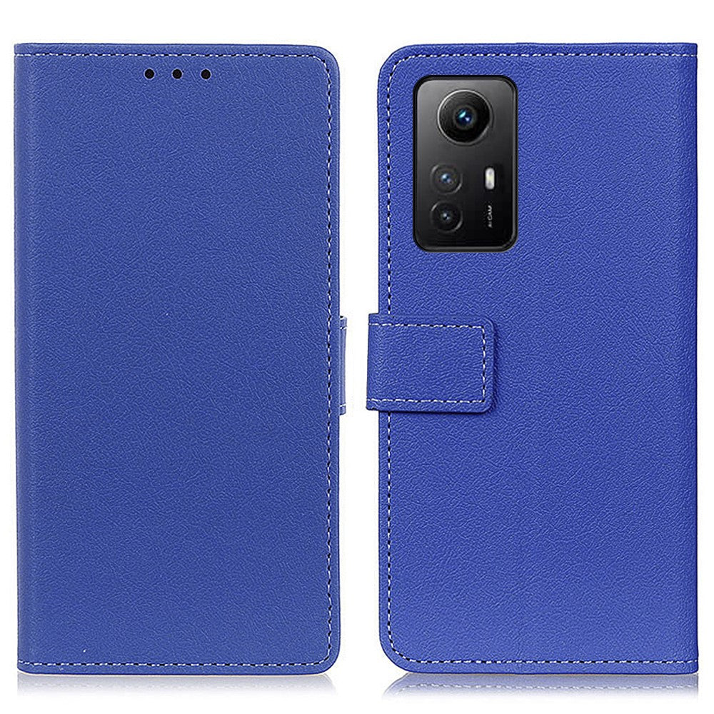 Xiaomi Redmi Note 12S 4G Fallskyddande PU-läder Plånboksfodral med fällbart grepp, vikbart mobilfodral