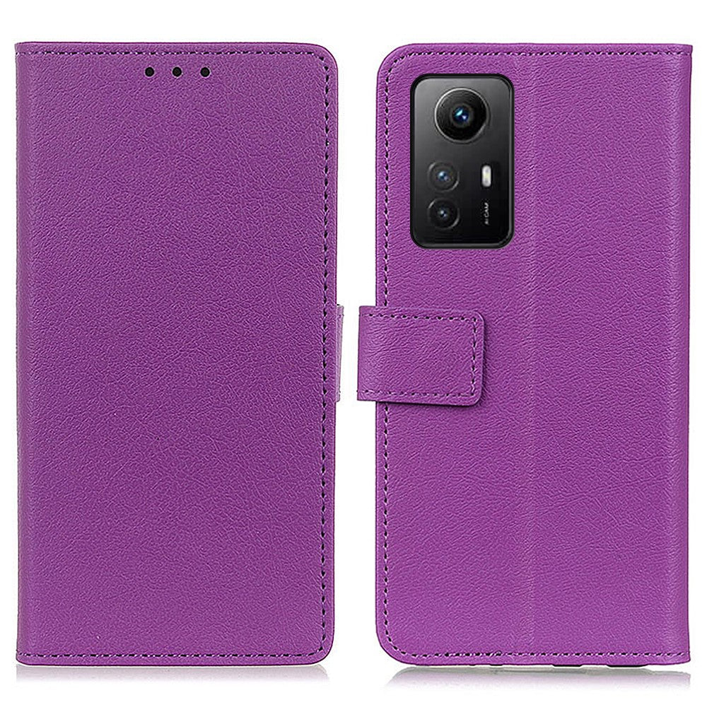 Xiaomi Redmi Note 12S 4G Fallskyddande PU-läder Plånboksfodral med fällbart grepp, vikbart mobilfodral