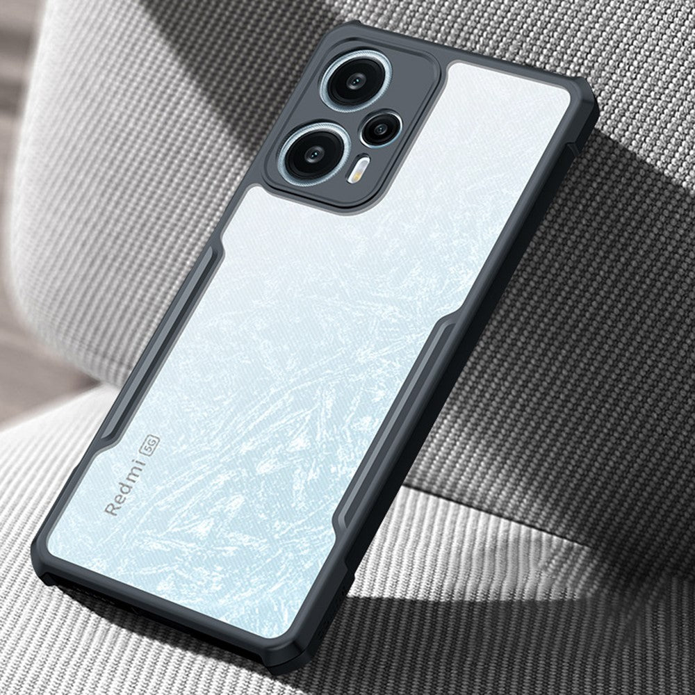 XUNDD For Xiaomi Redmi Note 12 Turbo / Poco F5 5G Phone Case Acrylic+TPU Clear Non-Slip Cover