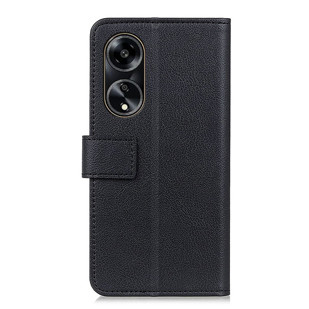 Oppo A1 5G / A98 5G stødsikkert flip-etui i ridsefast PU-læder med stativ og tegnebog
