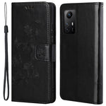 Läderfodral för Xiaomi Redmi Note 12S 4G med flip-on-skal, plånbok och fjärilsblomma