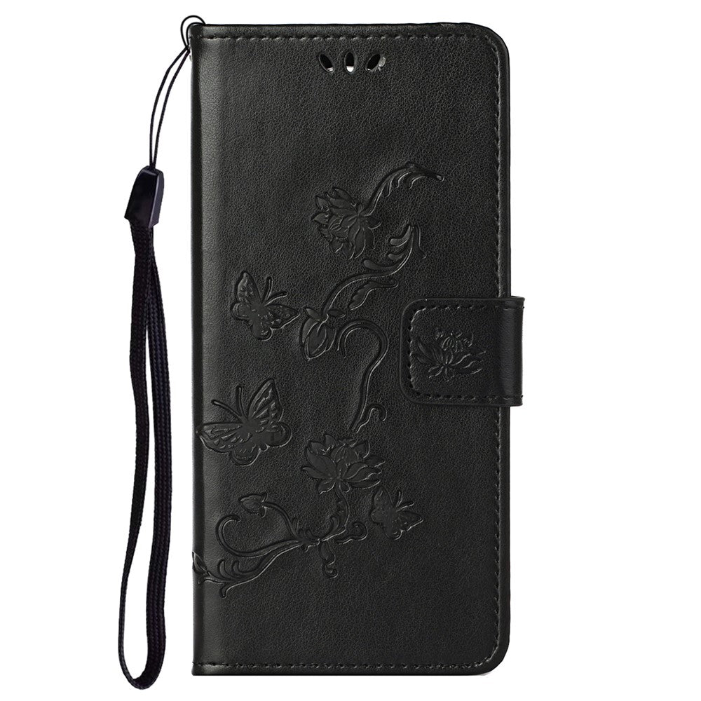 Läderfodral för Xiaomi Redmi Note 12S 4G med flip-on-skal, plånbok och fjärilsblomma