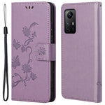 Läderfodral för Xiaomi Redmi Note 12S 4G med flip-on-skal, plånbok och fjärilsblomma