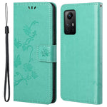 Läderfodral för Xiaomi Redmi Note 12S 4G med flip-on-skal, plånbok och fjärilsblomma