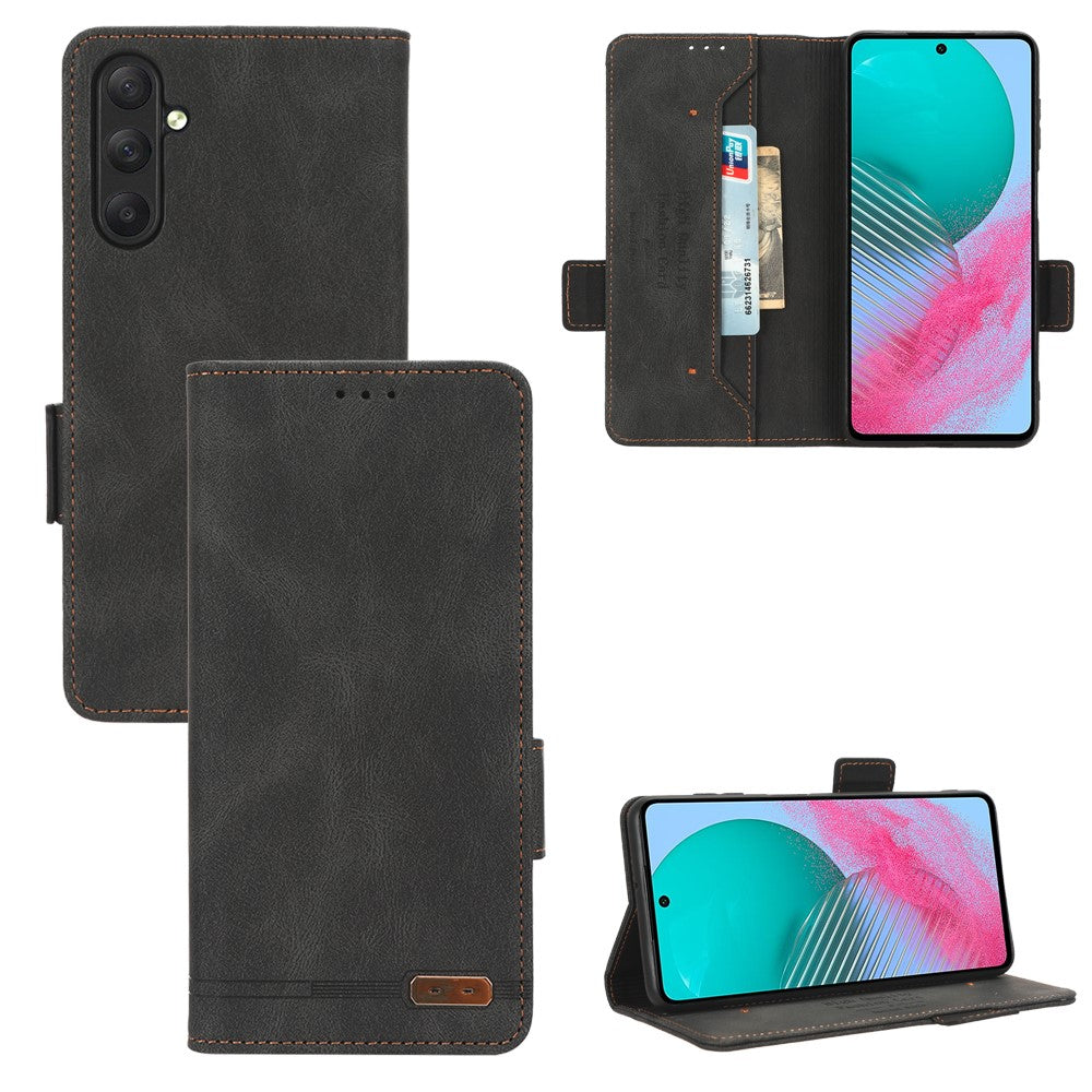 Til Samsung Galaxy M54 5G / F54 5G Pung Telefonetui Hardware Dekoration PU Læder Cover med Stativ