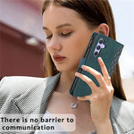 Samsung Galaxy A54 5G-lædermobilcover med lynlås, 9 kortlommer, rombemønster, pungetui