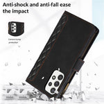 For Samsung Galaxy A32 4G (EU Version) Rhombus Imprint Zipper Pocket Wallet Phone Case Leather Card Holder Stand Cover