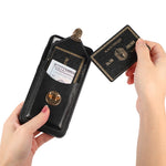 For Samsung Galaxy S21 4G / 5G Card Holder Drop-proof Case Kickstand PU Leather+TPU Phone Cover