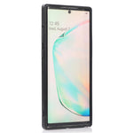 For Samsung Galaxy Note 10 Plus 5G Card Holder Back Case PU Leather+TPU Phone Cover with Kickstand