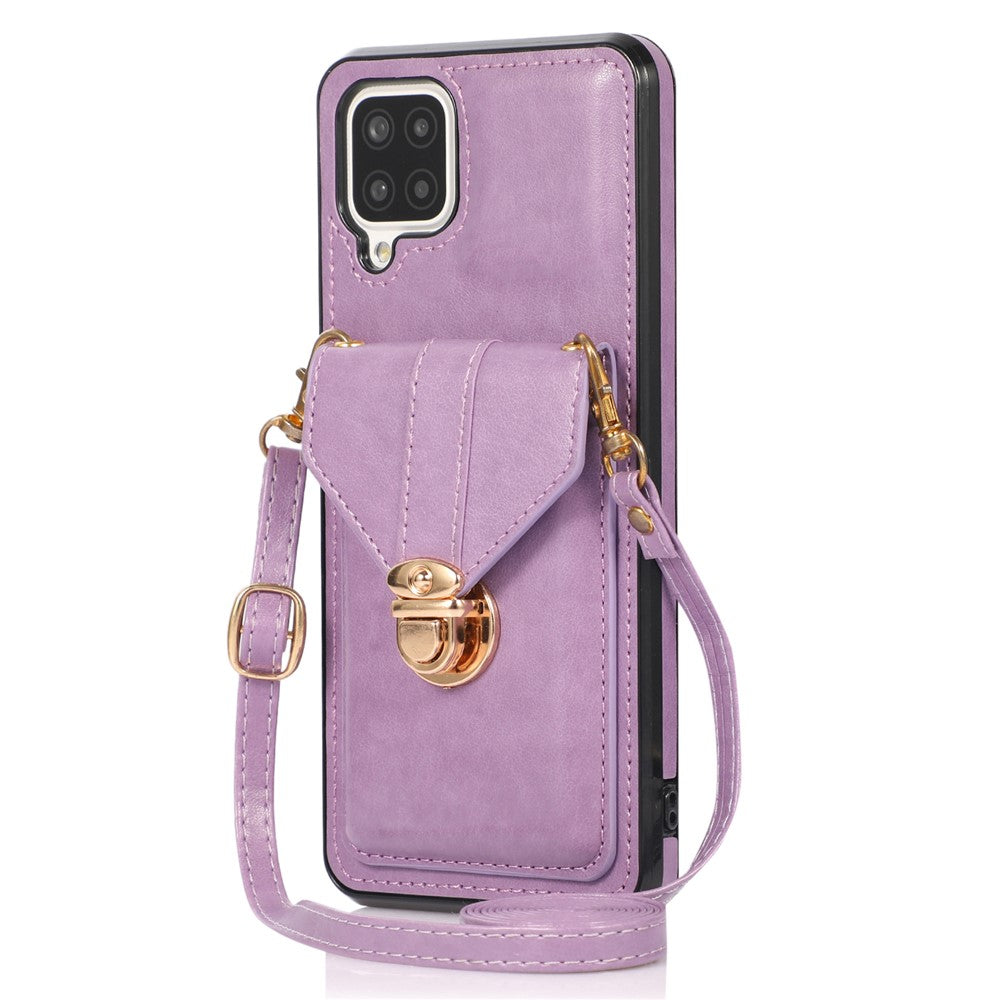 Back Protector for Samsung Galaxy A42 5G Phone Cover with Kickstand Card Holder PU Leather+TPU Case