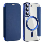 Card Holder Phone Case for Samsung Galaxy S22 5G Magnetic Case Leather+TPU RFID Blocking Phone Cover
