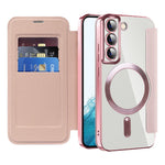 Card Holder Phone Case for Samsung Galaxy S22 5G Magnetic Case Leather+TPU RFID Blocking Phone Cover