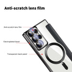 For Samsung Galaxy S22 Ultra 5G RFID Blocking Card Holder Case Magnetic Case Leather+TPU Phone Cover