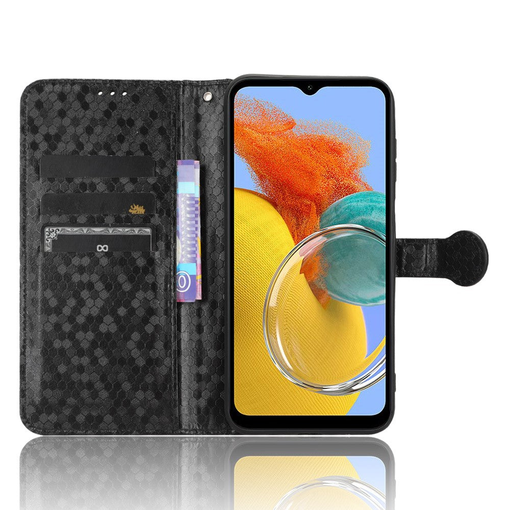 Til Samsung Galaxy M54 5G / F54 5G Læder Telefoncover Præget Prikket Mønster Smartphone Cover med Stativpung