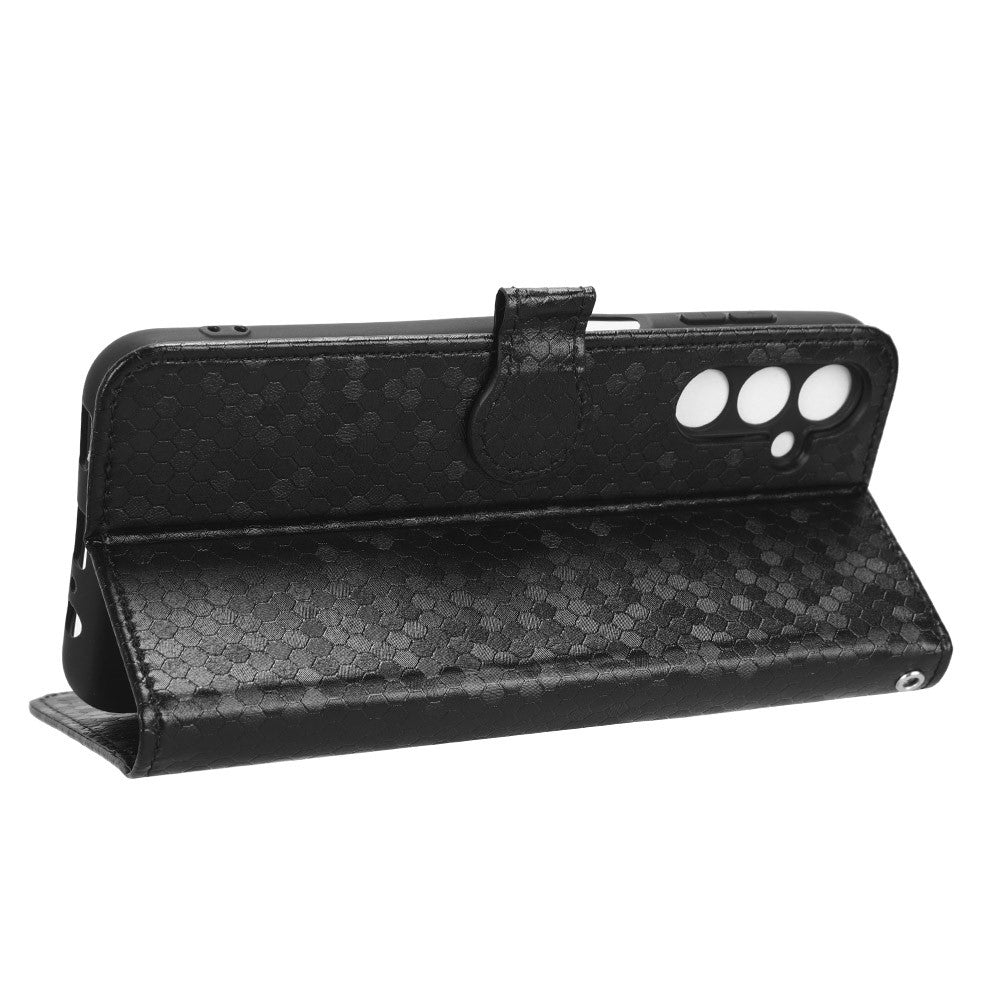 Til Samsung Galaxy M54 5G / F54 5G Læder Telefoncover Præget Prikket Mønster Smartphone Cover med Stativpung