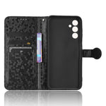 Til Samsung Galaxy M54 5G / F54 5G Læder Telefoncover Præget Prikket Mønster Smartphone Cover med Stativpung