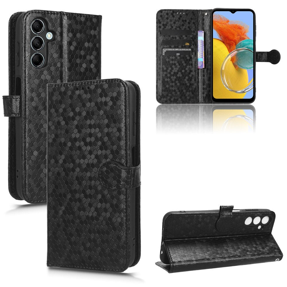Til Samsung Galaxy M54 5G / F54 5G Læder Telefoncover Præget Prikket Mønster Smartphone Cover med Stativpung