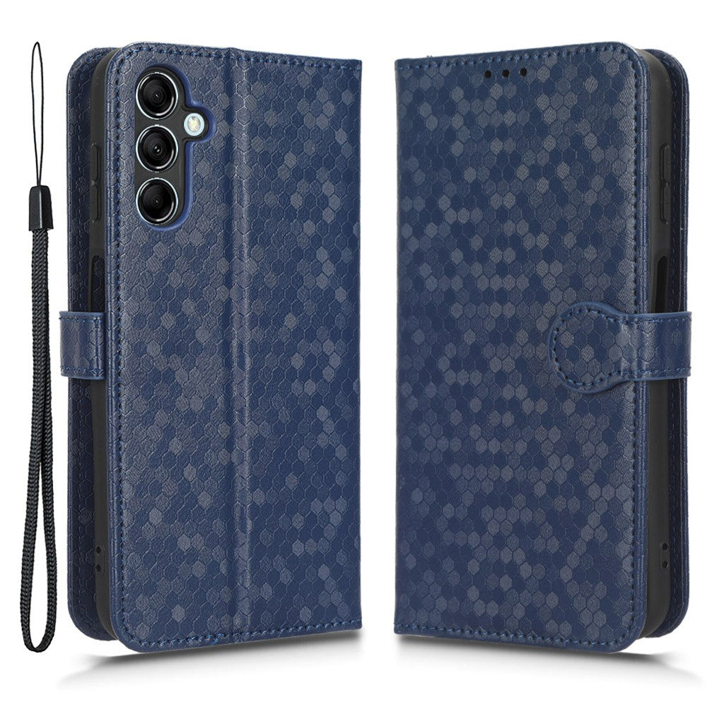Til Samsung Galaxy M54 5G / F54 5G Læder Telefoncover Præget Prikket Mønster Smartphone Cover med Stativpung