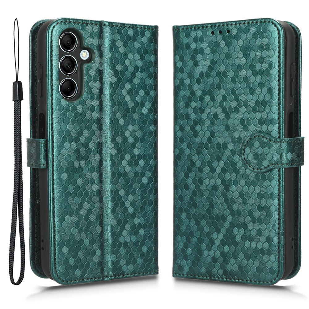 Til Samsung Galaxy M54 5G / F54 5G Læder Telefoncover Præget Prikket Mønster Smartphone Cover med Stativpung