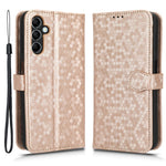 Til Samsung Galaxy M54 5G / F54 5G Læder Telefoncover Præget Prikket Mønster Smartphone Cover med Stativpung